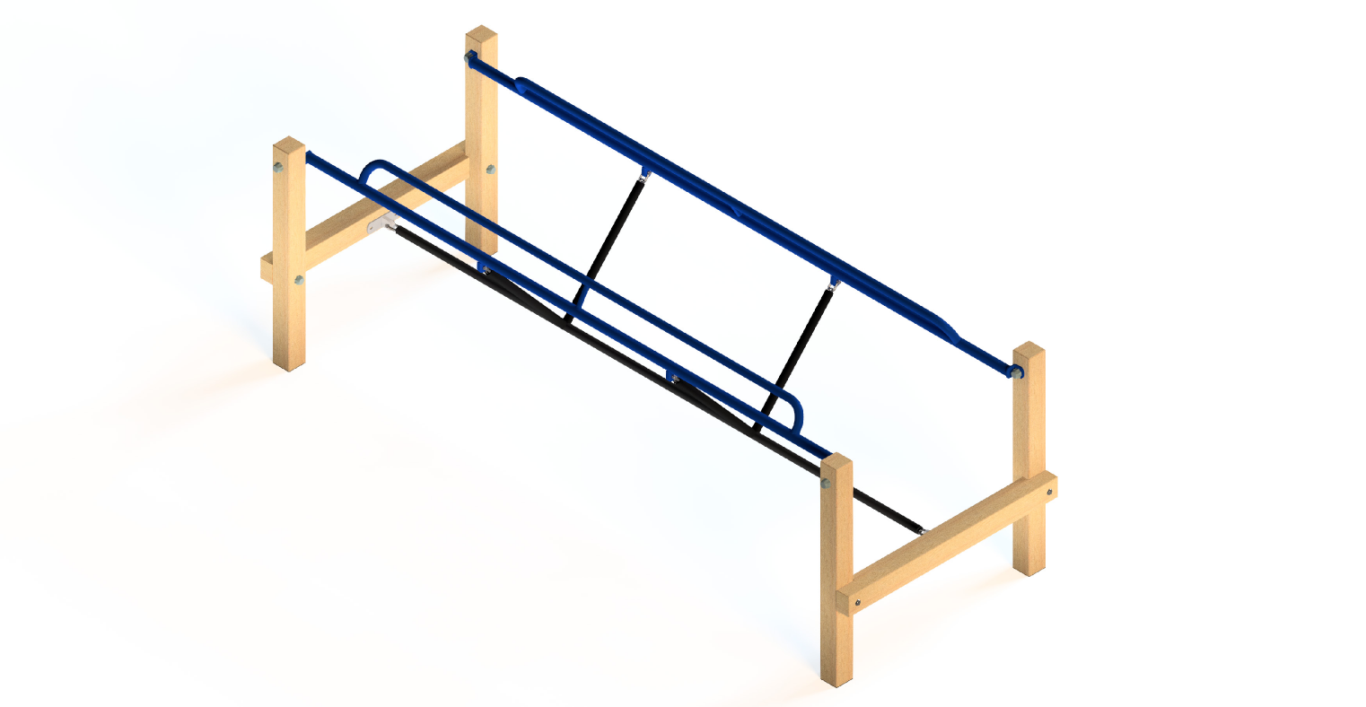 0.6m Burmese Bridge Fitness Station - Timbaplay