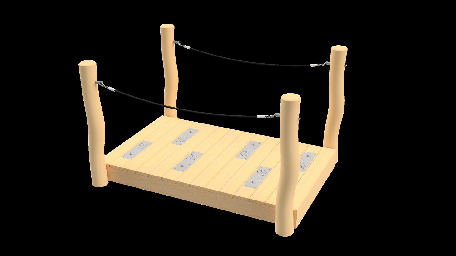 Interactive Bell Bridge 2m - Wobbly Wood