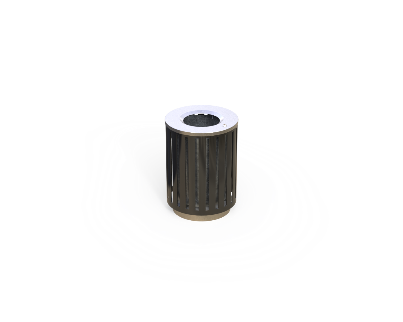 Steel Slat Litter Receptacle