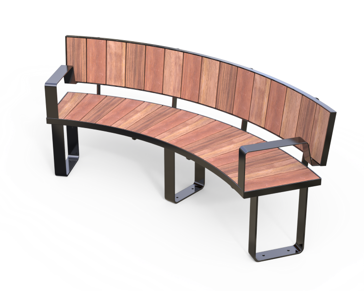 Porto Curved Seat. External Backrest