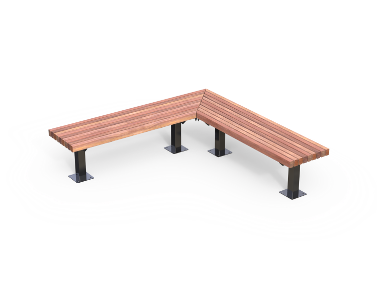 Vertical Slat Mitred Bench