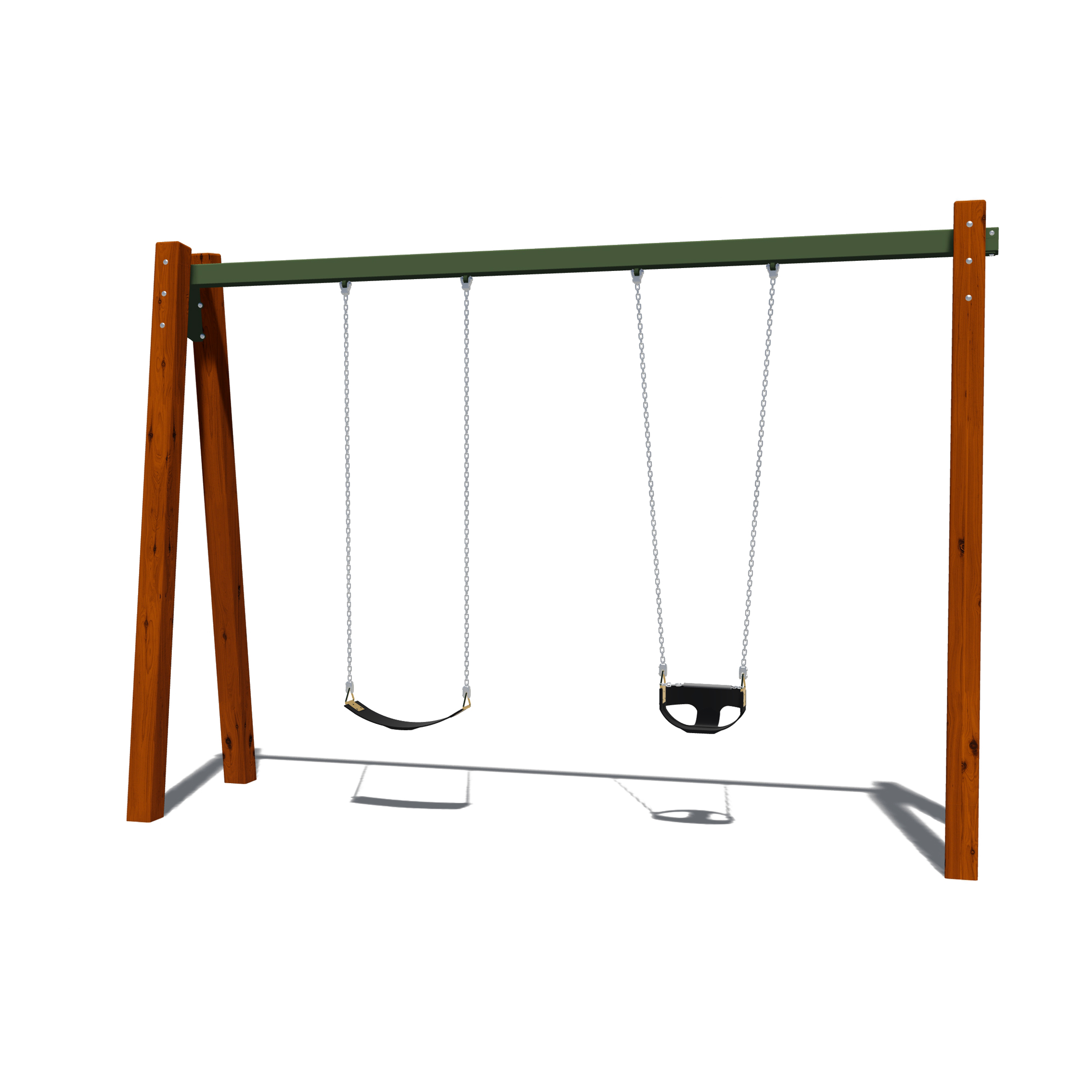 Community Swing Frame - Timber - Double