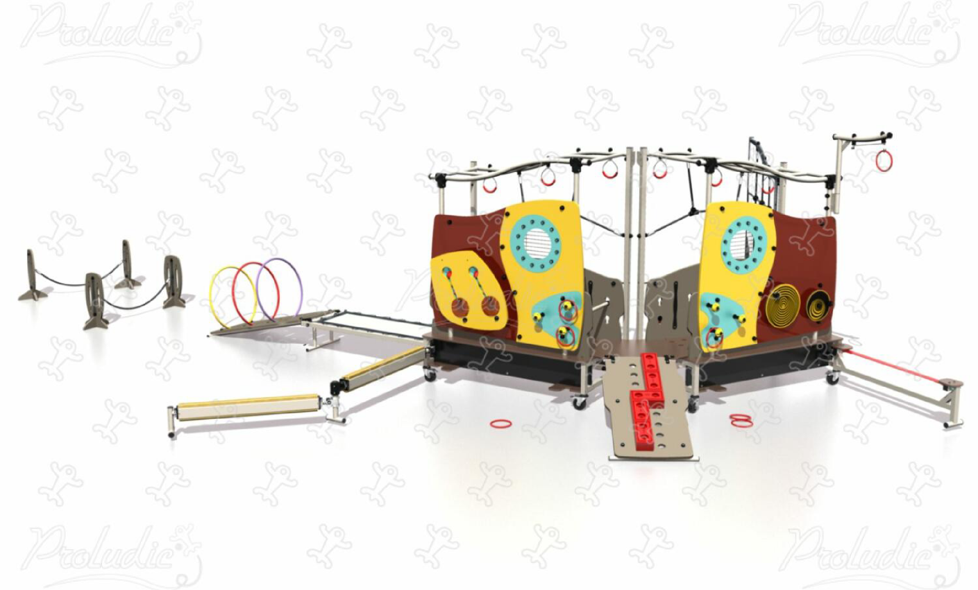 Large modular and compact obstacle course for schools – Gymludic