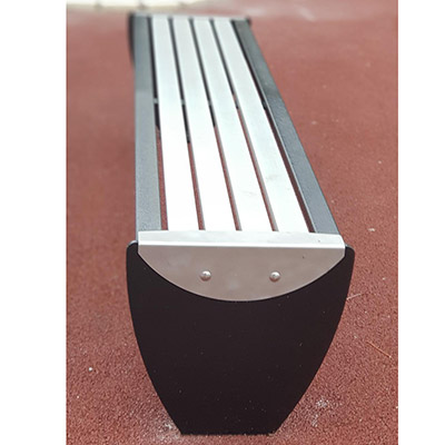 Bench in metal for outdoor furniture