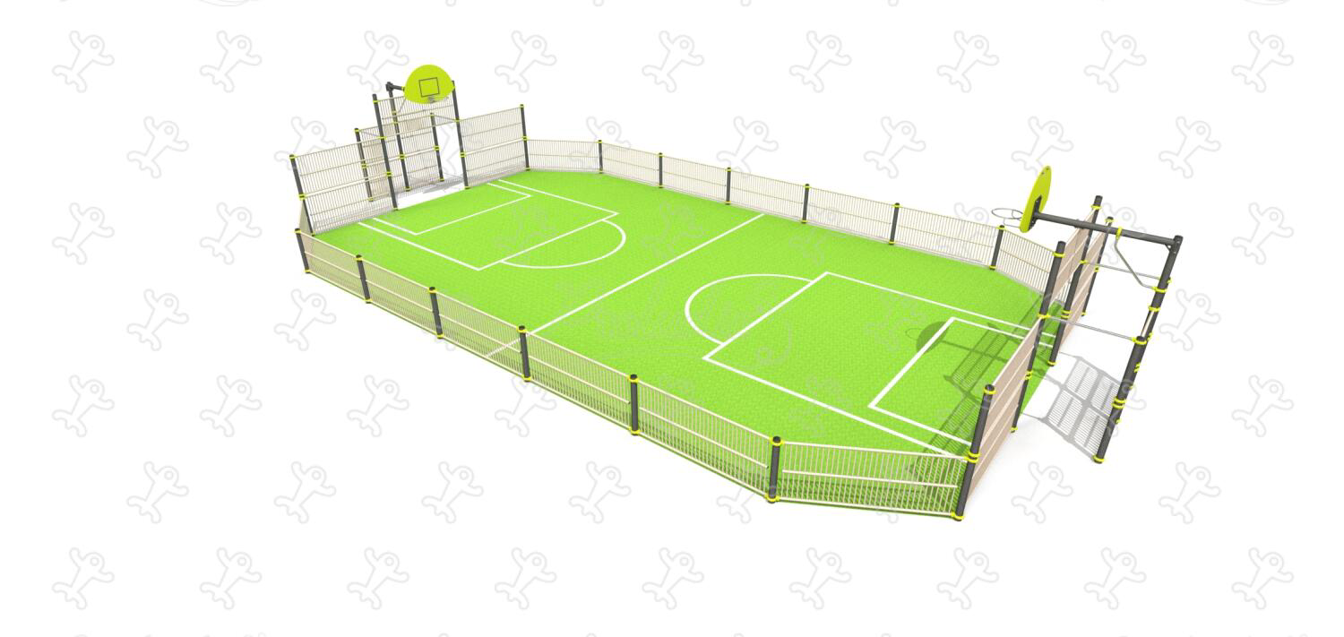 Multi Use Games Areas 20x10 with angled corners — Height: 1 fence