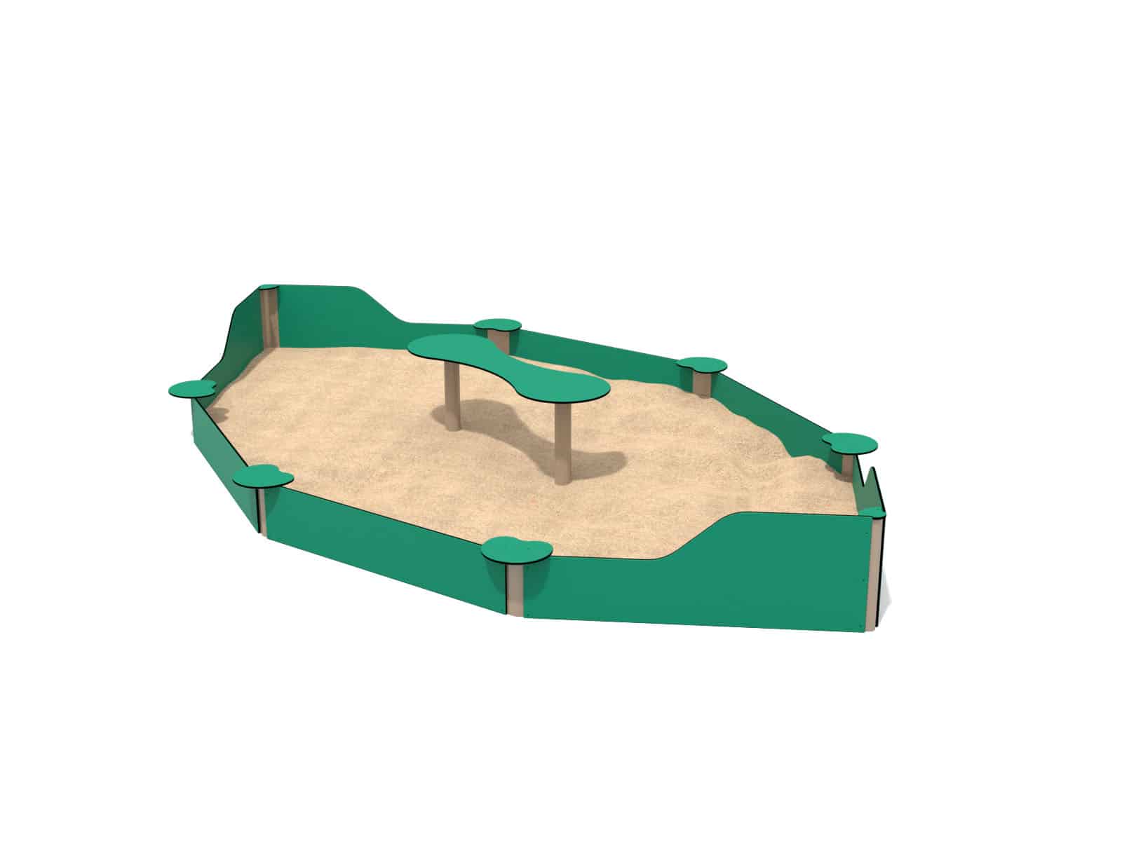 Recycled sandbox for playground