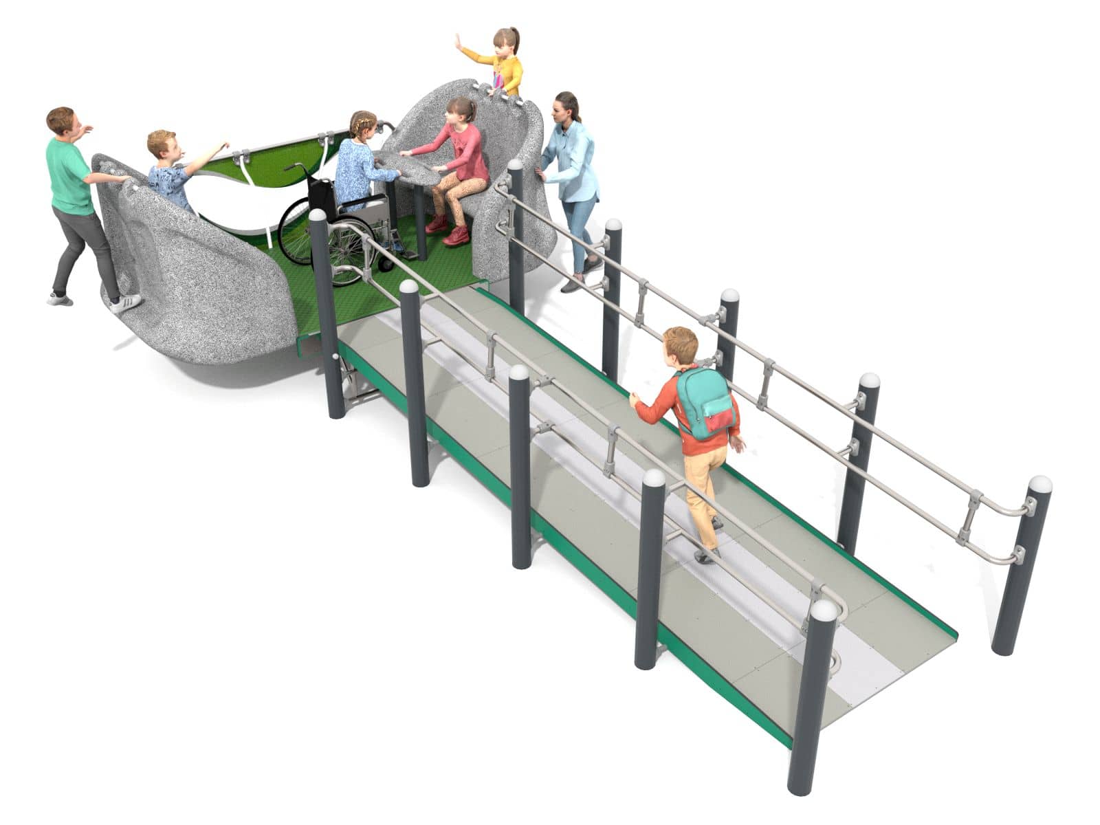 Recycling inclusive swing for playground