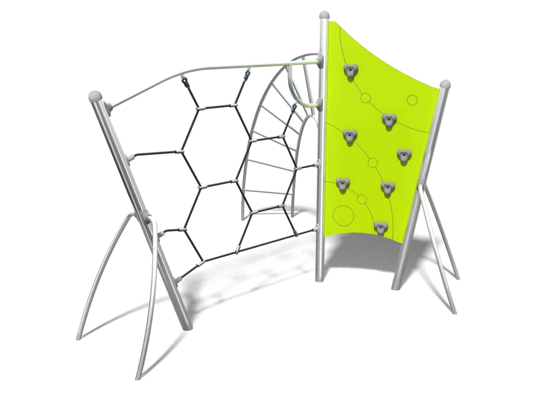 Climbing wall with linarium for playground