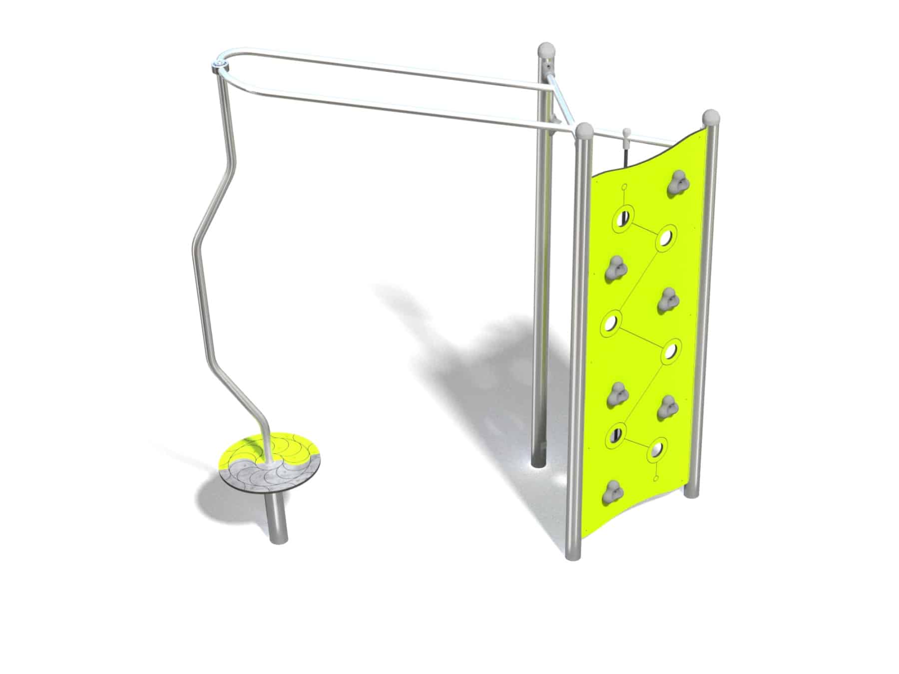Climbing wall with carousel