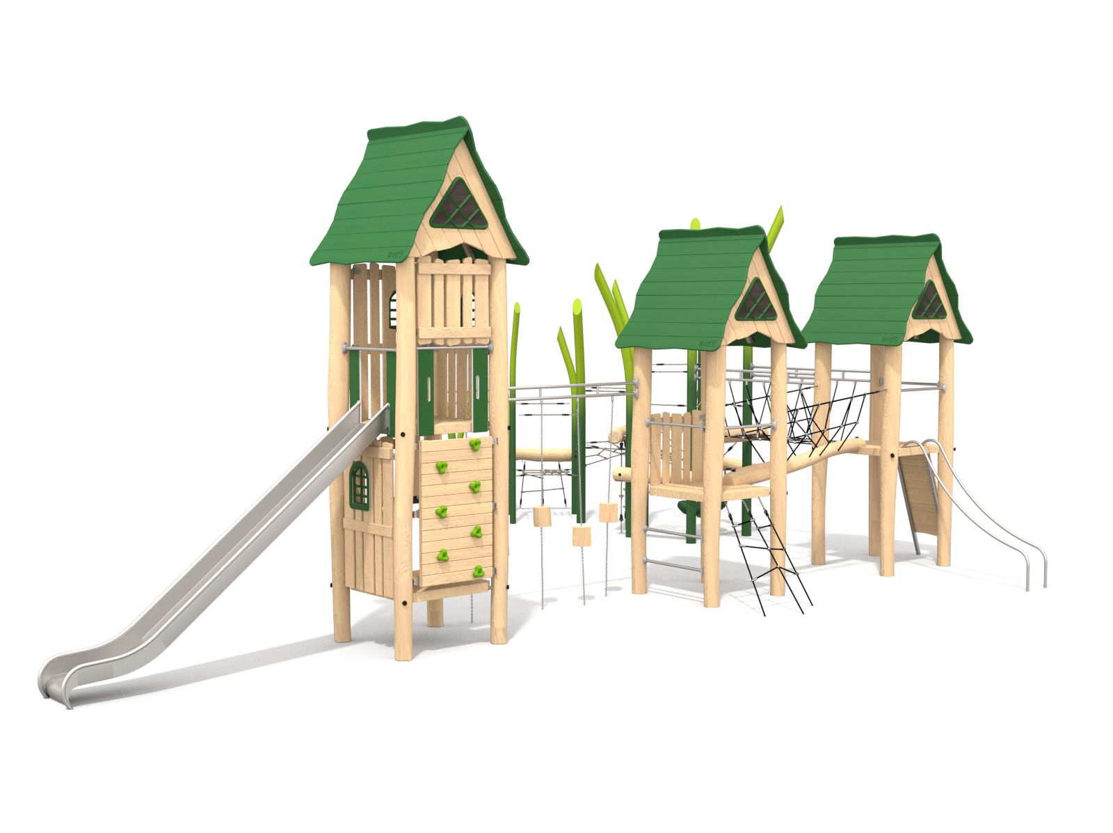 Three-acre robinia playground set