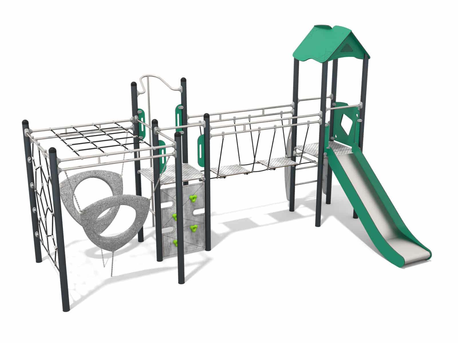 Tower set with linarium for the playground