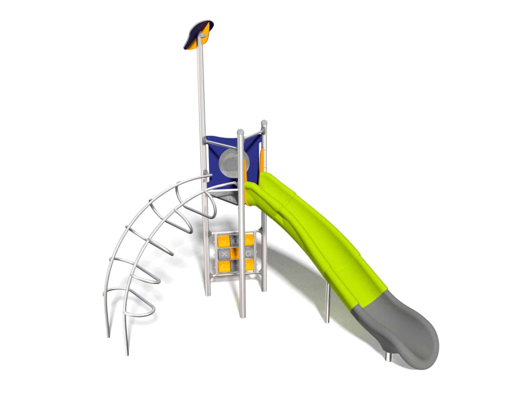 Playground slide with ladder
