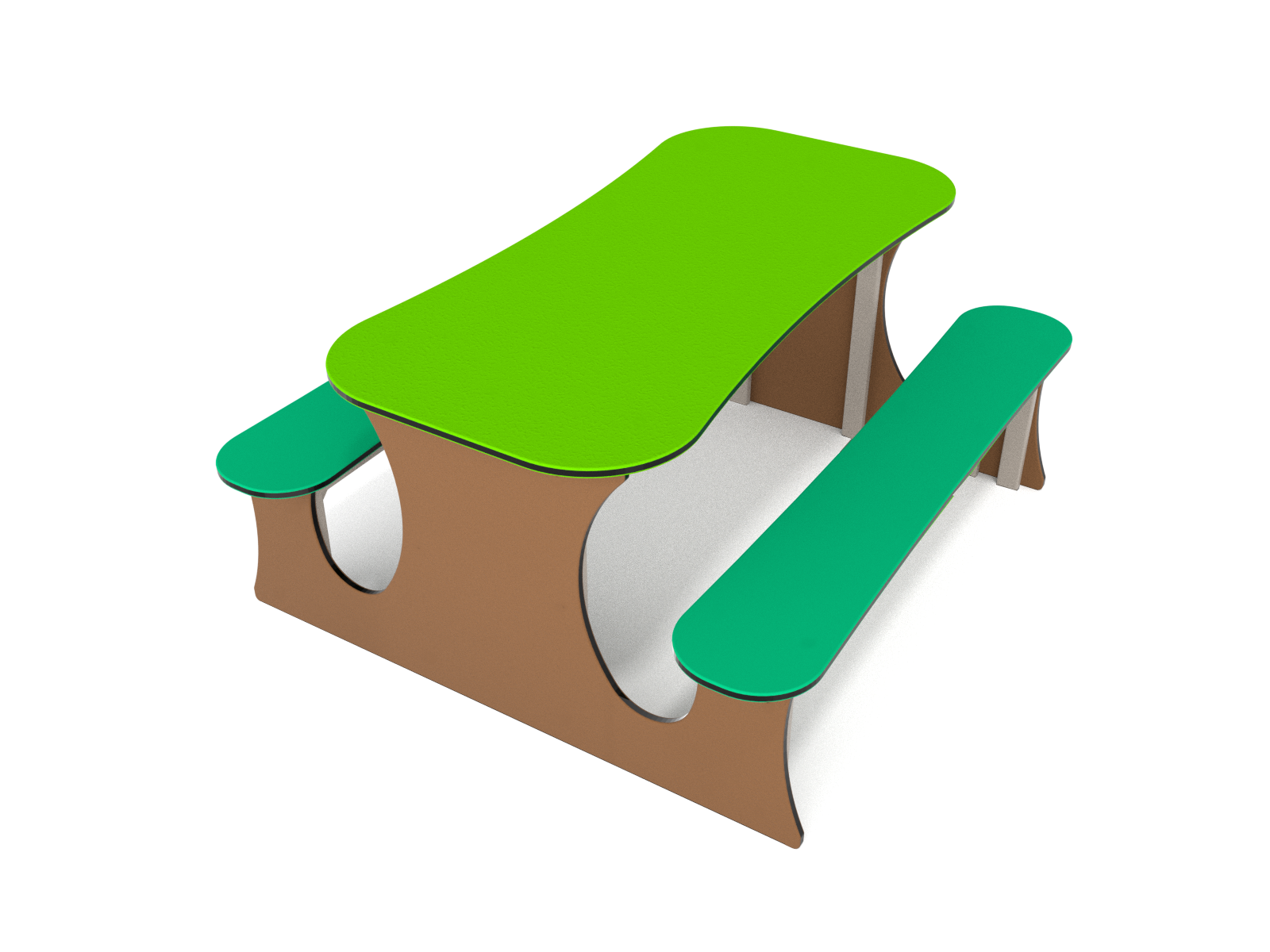 Table with benches for the playground