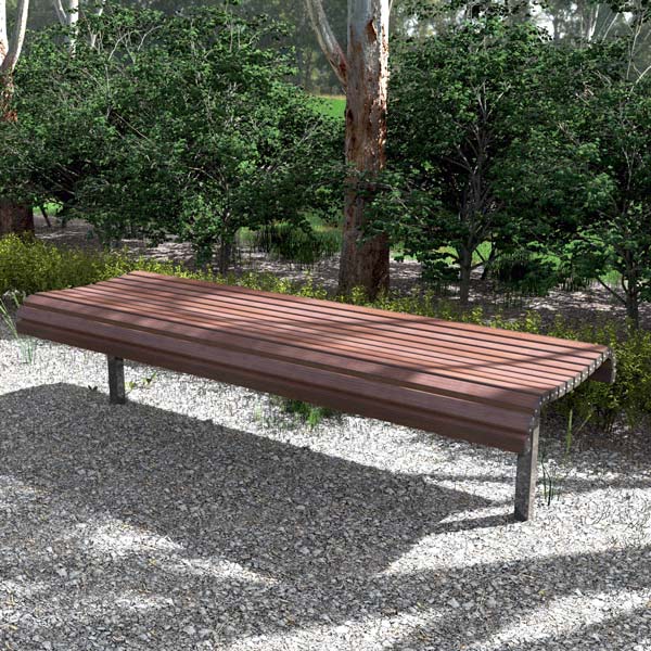 Curved Park Bench