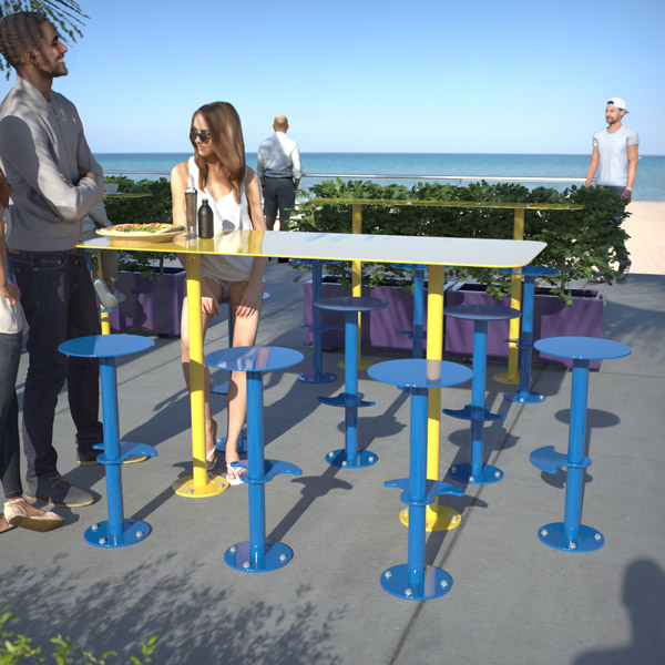 Spectrum Rectangle Bar Table