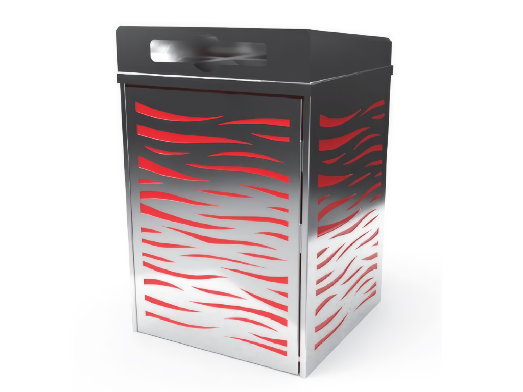 Pacific Litter Receptacle - 240L Litter Bin - Slotted Body- Canopy Lid