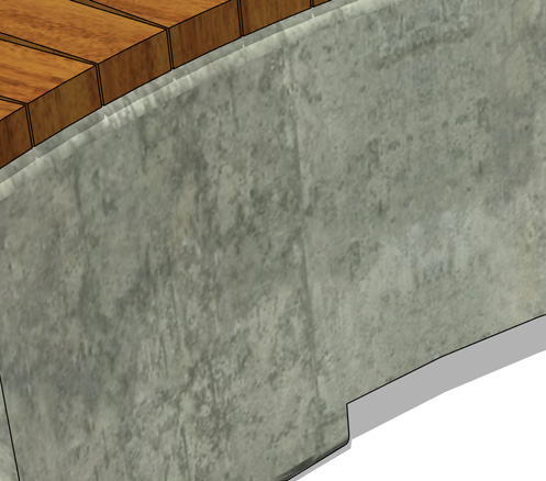 Impact Security Curved Bench