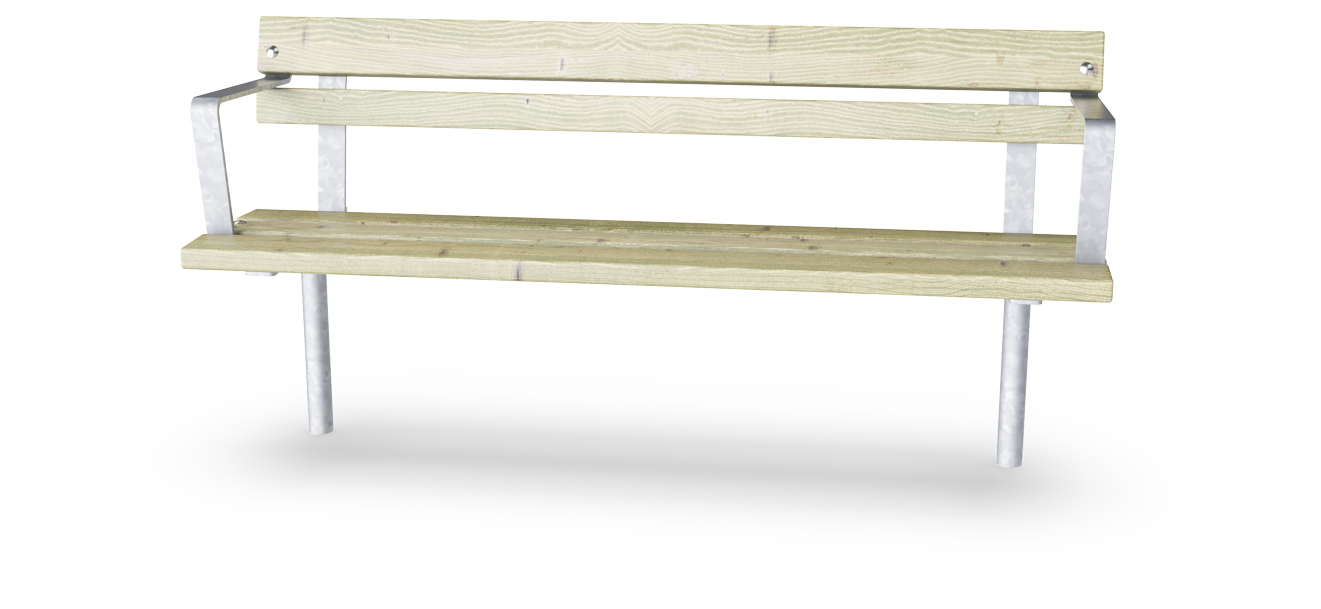 Chatter Bench with Backrest and Armrest