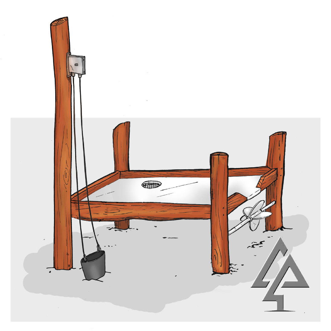 Sand Play Table with Sand Pulley