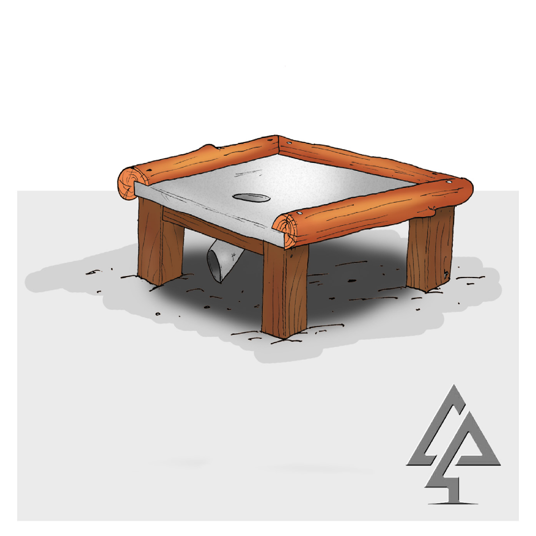 Sand Play Table with Chute